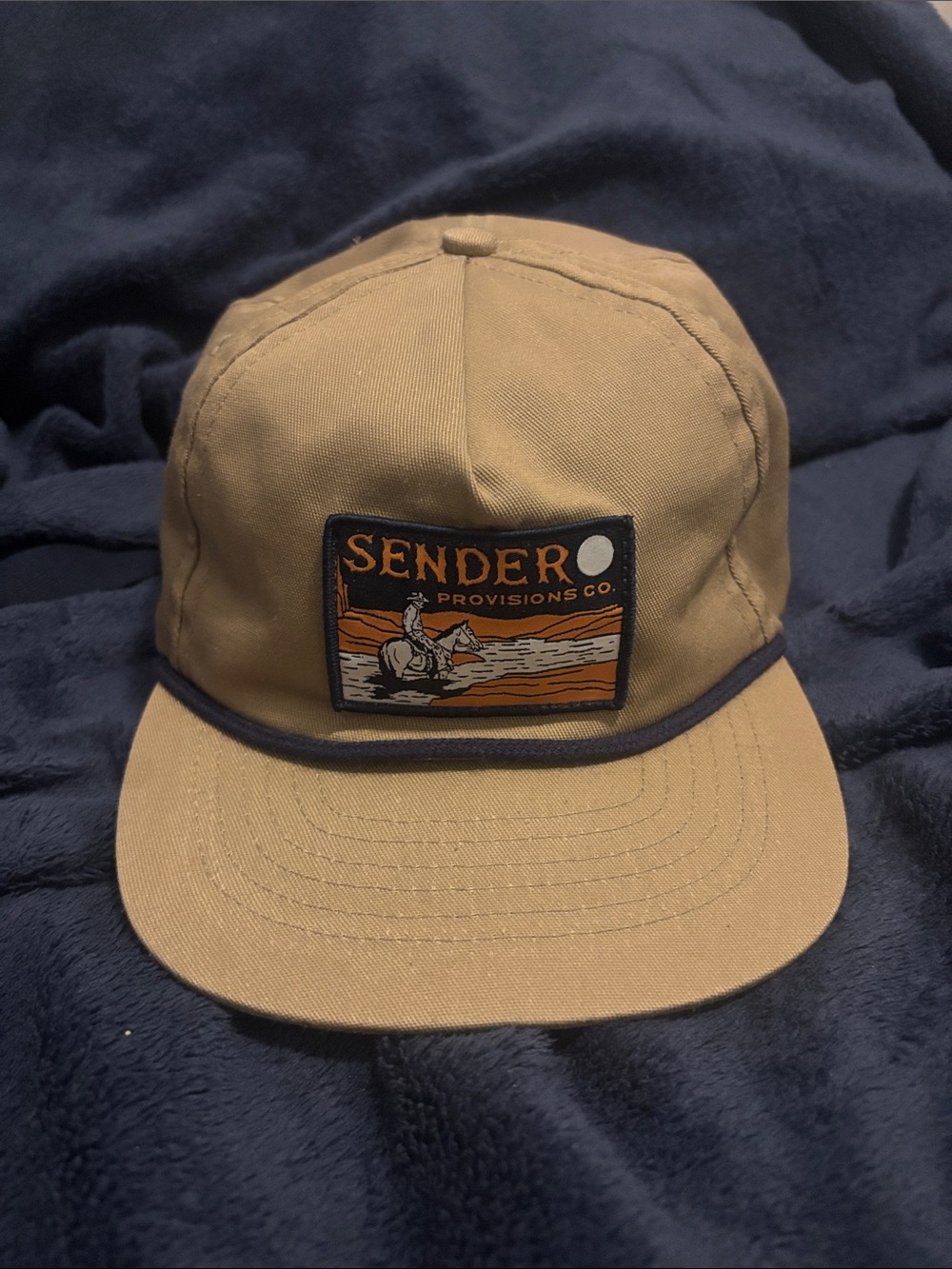 Sendero Provisions Co. Tan Canvas Cap with Navy Trim